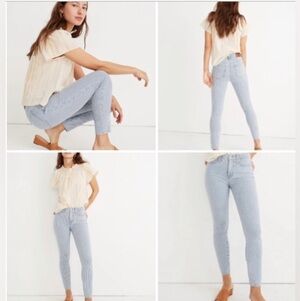Madewell 10" High-Rise Skinny Crop Jeans in Piper Stripe Size 28